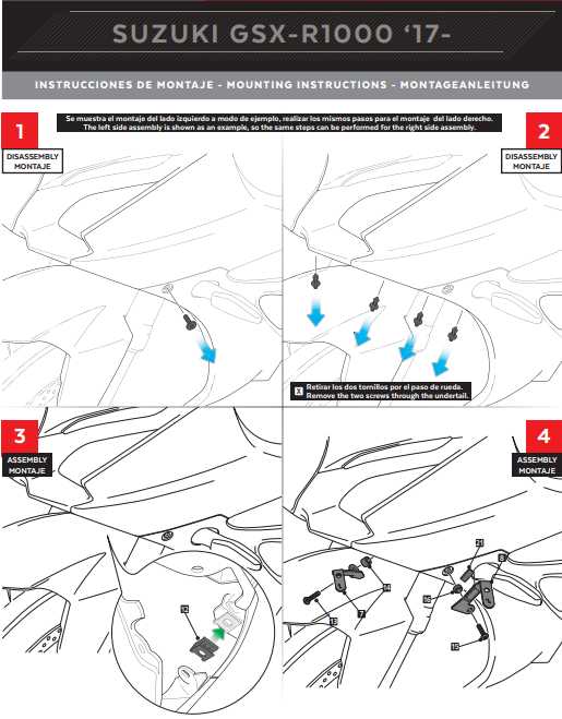 Spoiler de ala Puig Downforce Suzuki GSX-R 1000 (17-23) 9738 