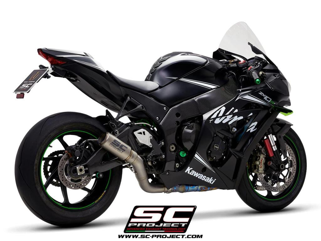 SC-Project Slip-On CR-T + tubo de reemplazo KAT para Kawasaki ZX-10 R/RR (16-20) K22A-DET36 