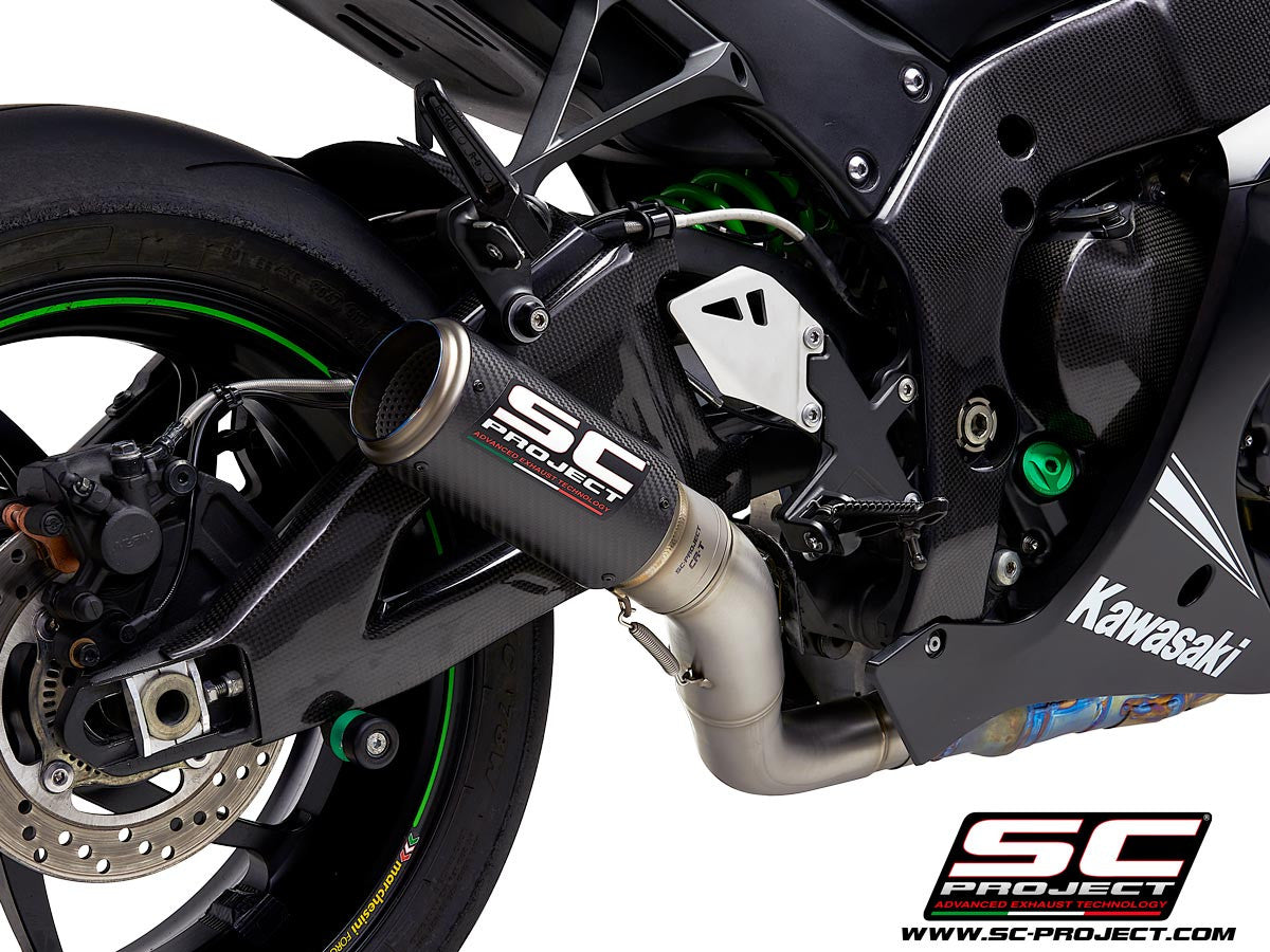 SC-Project Slip-On CR-T + tubo de reemplazo KAT para Kawasaki ZX-10 R/RR (16-20) K22A-DET36 