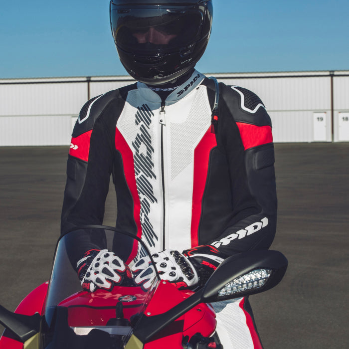Spidi Laser Pro mono Mono de cuero – Traje de competición perforado | Hombre | Rojo | Y154014 