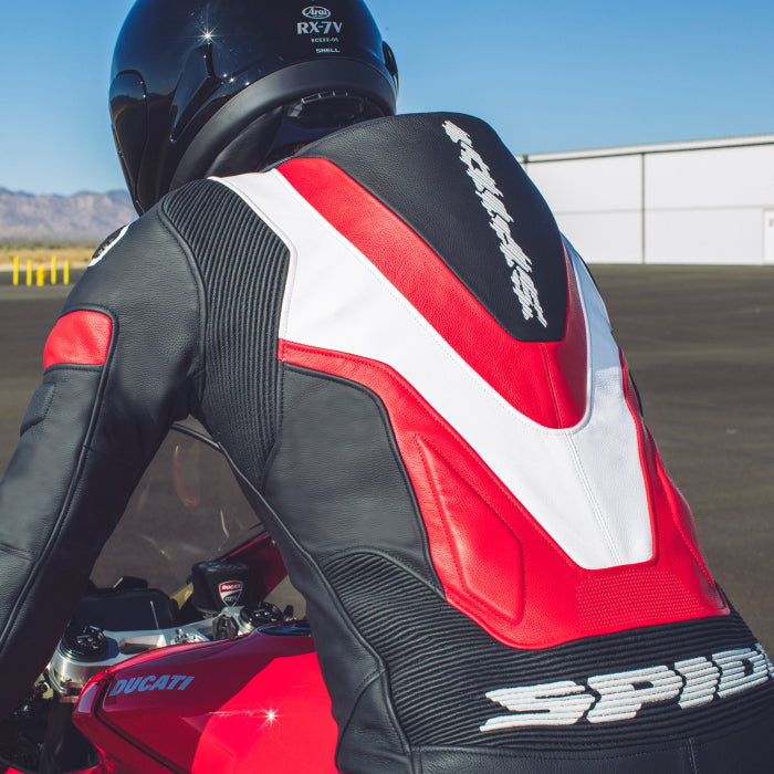 Spidi Laser Pro mono Mono de cuero – Traje de competición perforado | Hombre | Rojo | Y154014 