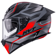 KYT R2R Casco Parsec Mate Gris / Rojo Y6R20023 