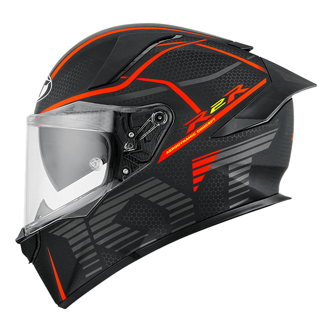 Casco KYT R2R Concept Mate Negro / Rojo Y6R20008 