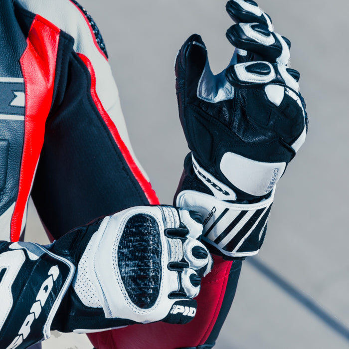 Guantes de cuero para moto Spidi Carbo 7 Racing | Hombre | Negro | A210026 