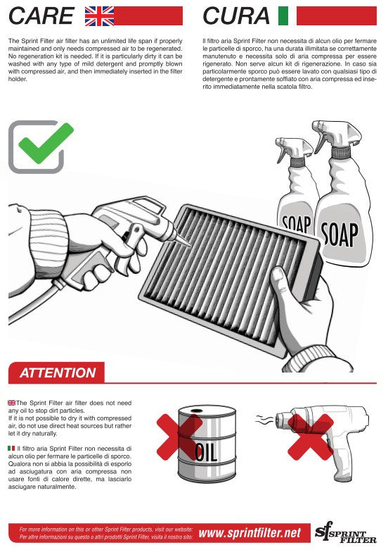 Filtro de aire Sprint R127S-WP-SBK Ducati Panigale V2 955 (20-24) 